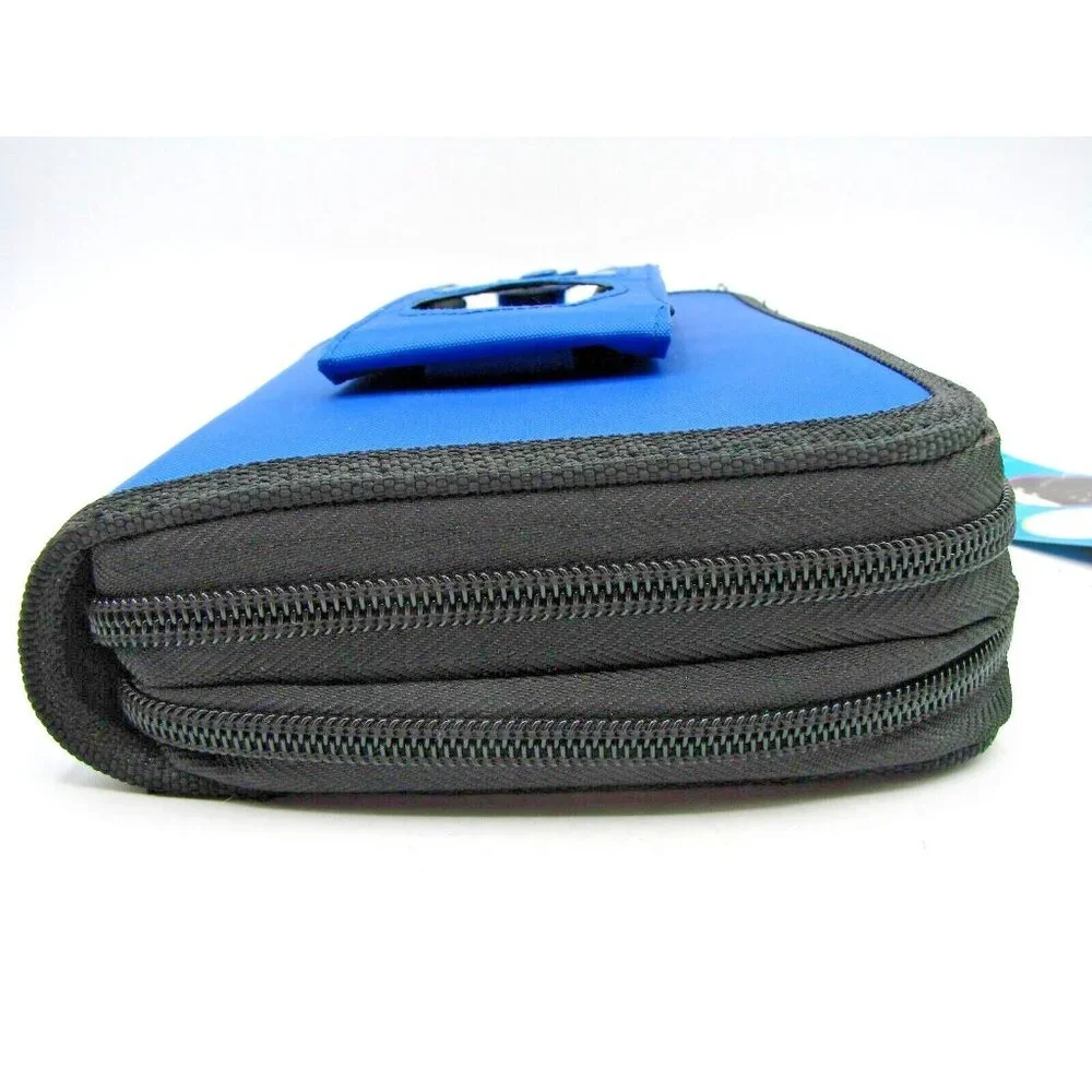 NEW PlanAhead iOrganizer Planner w/ Calculator Blue Zip Around Wallet Combo NOS